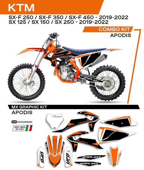 250 SX (2019 - 2022) ufo graphic kit sx/sx-f 125/450 2019- apodis oem | UFO