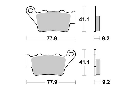 250 EXC (1999 - 2003) brakepads ceramic | SBS