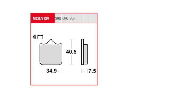 990 SUPERMOTO R (2009 - 2009) sintered metal brake pad | TRW