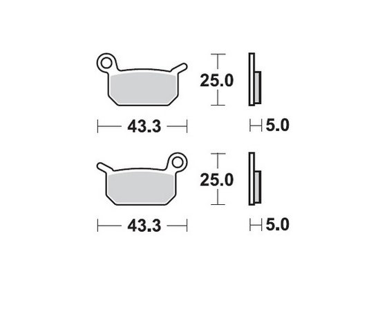 50 (all models) (2004 - 2008) nitro offroad brake pad | MOTO-MASTER