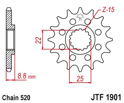 530 XC (2010 - 2011) steel front sprocket | JT Sprockets