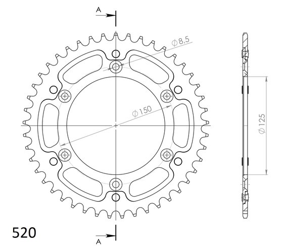 450 SX-F (2003 - 2020) stealth rear sprocket | Supersprox