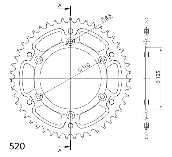 450 SX-F (2003 - 2020) stealth rear sprocket | Supersprox