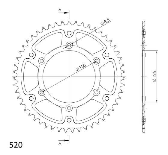 450 SX-F (2003 - 2020) stealth rear sprocket | Supersprox