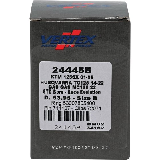 125 SX (2001 - 2023) cast race piston kit | Vertex