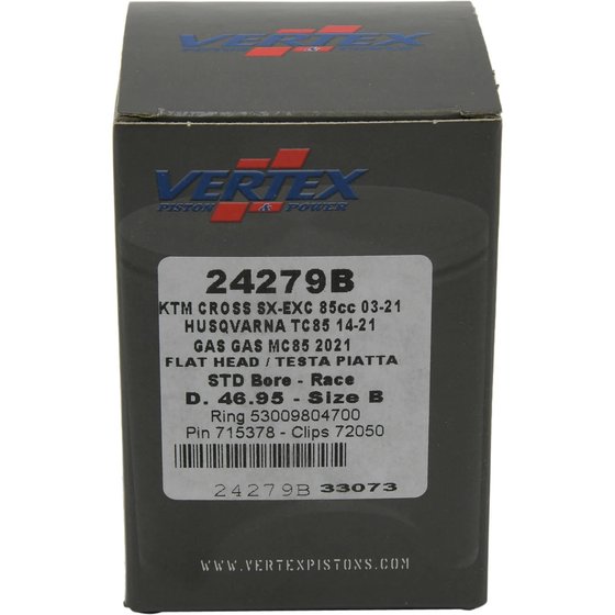 85 SX (2009 - 2023) cast race piston kit | Vertex