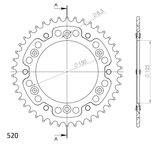 520 SX (2000 - 2002) stealth rear sprocket | Supersprox