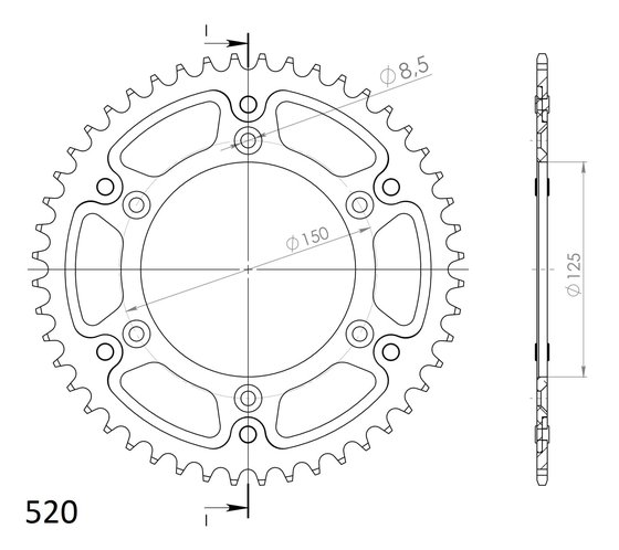 520 SX (2000 - 2002) stealth rear sprocket | Supersprox