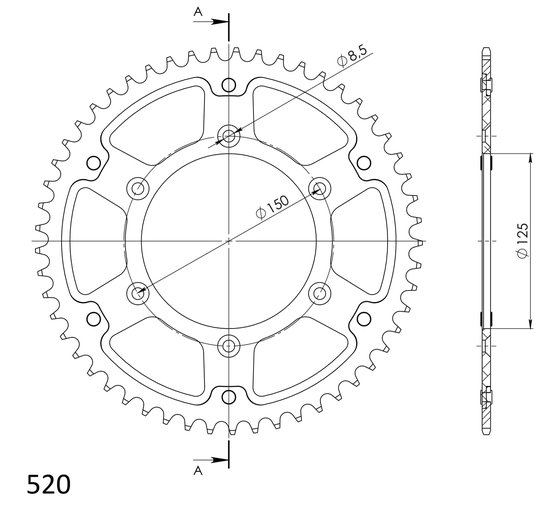 450 SX-F (2003 - 2022) rear sprocket | Supersprox