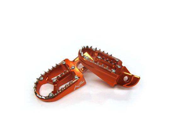 450 EXC-F (2017 - 2023) aluminum footpegs - orange | KITE