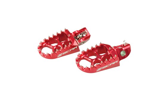 250 EXC F (2017 - 2023) evo footpegs in red for gasgas | SCAR