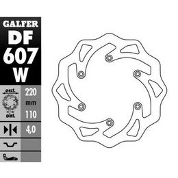 250 SX (1990 - 2006) fixed wave brake rotor | GALFER