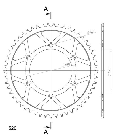 250 XC-F (2007 - 2020) steel rear sprocket | Supersprox