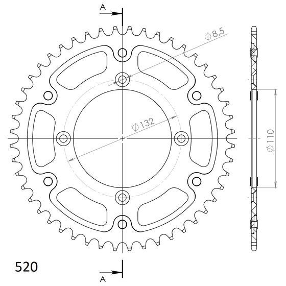 FREERIDE 350 (2012 - 2016) supersprox stealth rear sprocket orange  | Supersprox