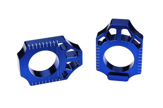 250 SX (2002 - 2012) scar axle blocks - ktm/husqv. blue color | SCAR