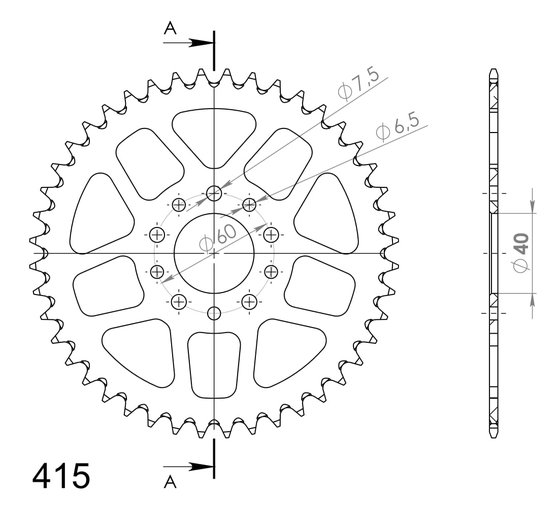 50 (all models) (2006 - 2013) supersprox alu rear sprocket ktm sx50 09-13 orange 39 | Supersprox