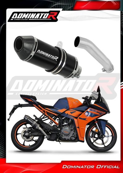 RC 390 (2022 - 2023) exhaust silencer muffler hp3 black + db killer | Dominator