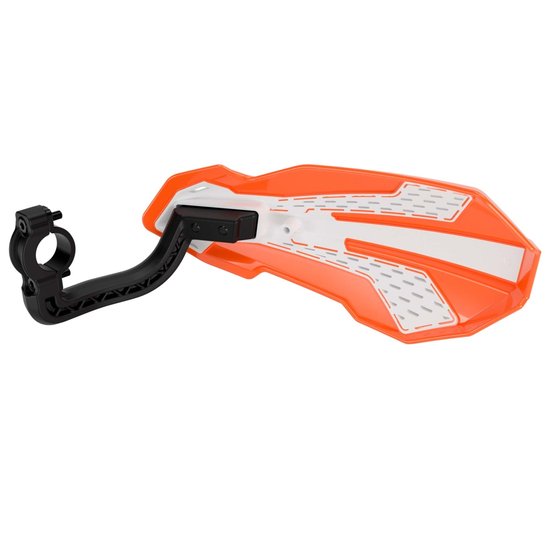 500 EXC-F (2014 - 2016) mx flow handguards in orange/white | POLISPORT