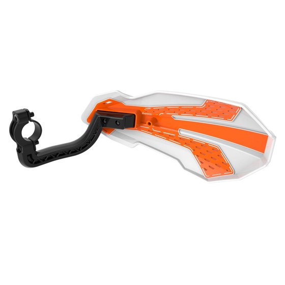 500 EXC F SIX DAYS (2014 - 2016) mx flow handguards in white/orange | POLISPORT