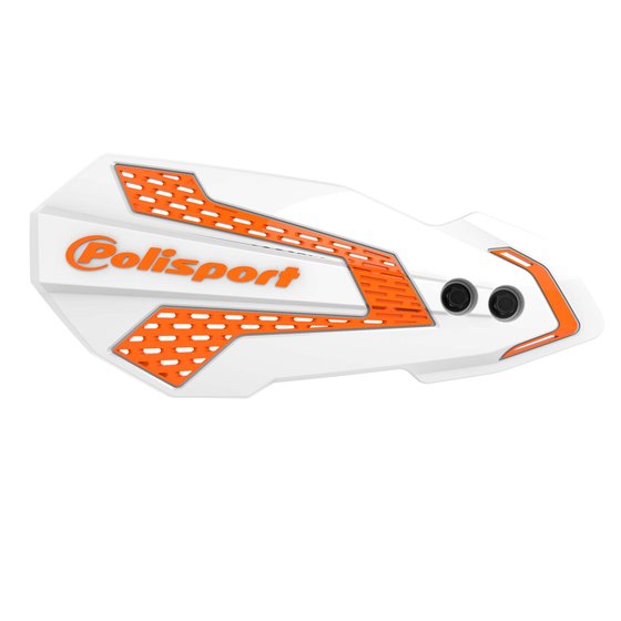 500 EXC F SIX DAYS (2014 - 2016) mx flow handguards in white/orange | POLISPORT