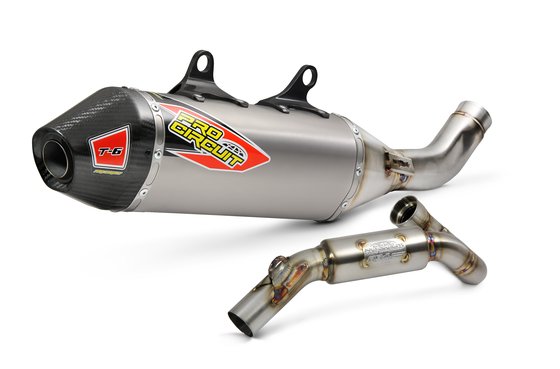 450 SX-F CAIROLI (2020 - 2020) t-6 stainless exhaust system with titanium shell and carbon end-cap | PRO CIRCUIT