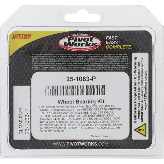 440 MX (1994 - 1994) wheel bearing kit front | All Balls