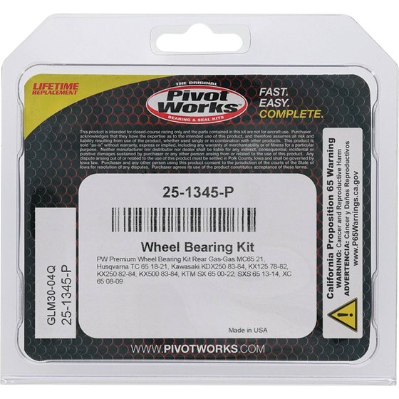 65 SX (2000 - 2022) wheel bearing kit rear | All Balls