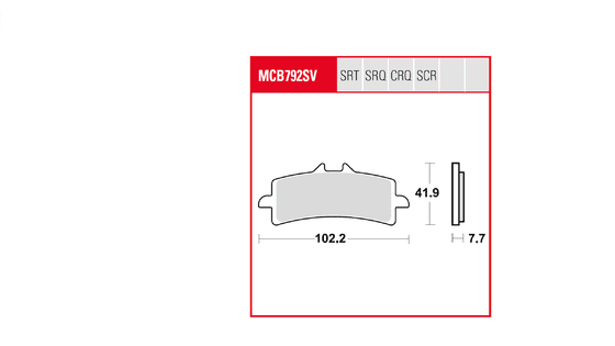 690 DUKE R (2013 - 2017) sintered metal brake pad | TRW