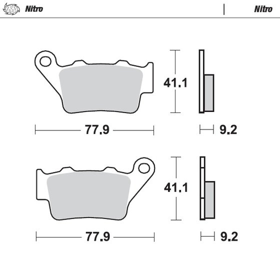 450 EXC-F (1994 - 2003) moto-master brakepads ktm rear: 125cc-525cc 1994-2003, husqvarna rear: cr/wr/te | MOTO-MASTER