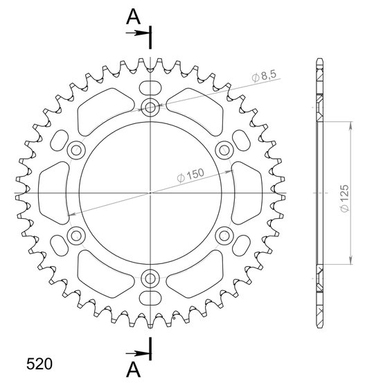 790 ADVENTURE R (2018 - 2020) supersprox alu rear sprocket ktm/husqv./husab. orange 45 | Supersprox