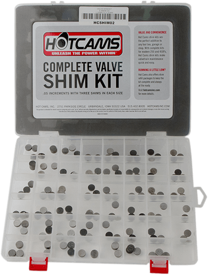 500 EXC F SIX DAYS (2014 - 2016) valve shims set | Hot Cams