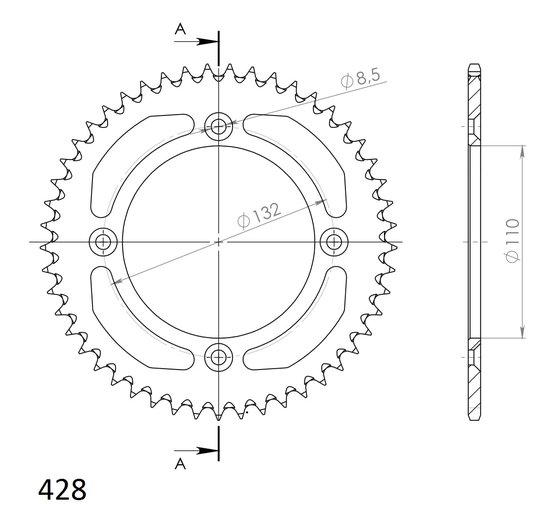 85 SX (2004 - 2024) supersprox rear sprocket alu ral-898:49 blue | Supersprox