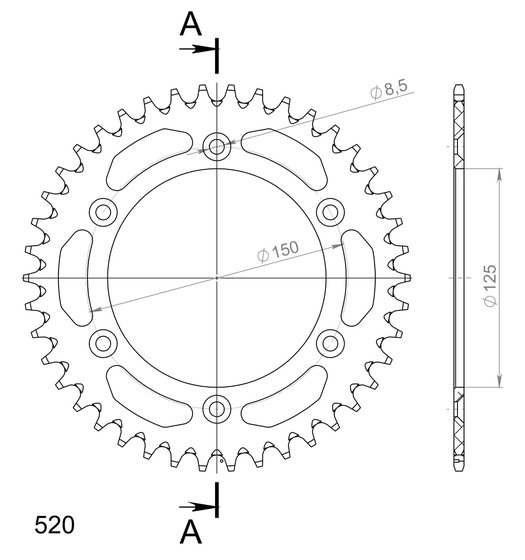 300 EXC (2004 - 2004) supersprox rear sprocket alu ral-990:42 blue | Supersprox