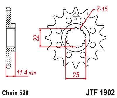 640 SUPERMOTO LC4 (1999 - 2006) steel front sprocket | JT Sprockets