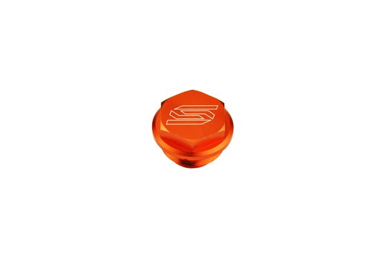 125 EXC (2004 - 2016) billet orange rear brake reservoir cover | SCAR