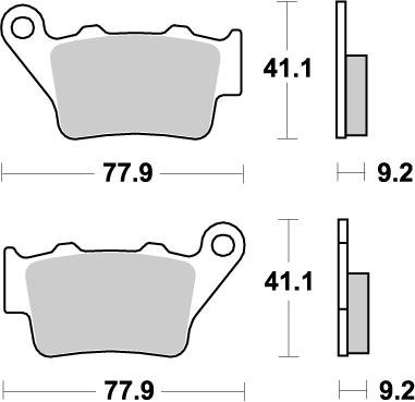 450 SX-F (1994 - 2003) moto-master brakepads ktm rear: 125cc-525cc 1994-2003, husqvarna rear: cr/wr/te | MOTO-MASTER