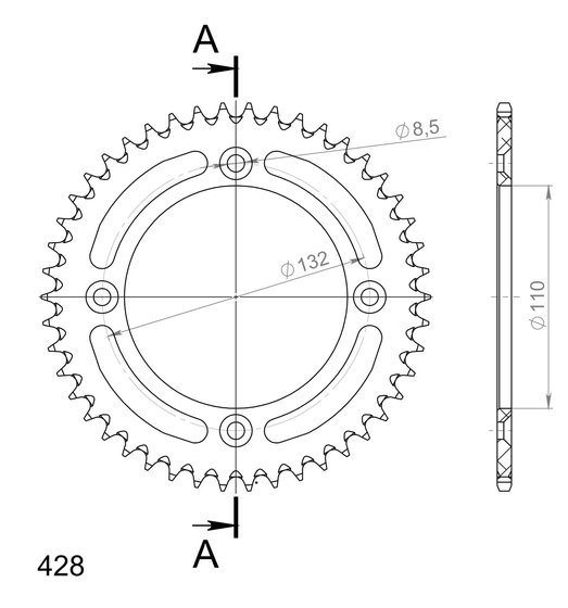 85 SX (2018 - 2024) supersprox rear sprocket alu ral-898:46 blue | Supersprox