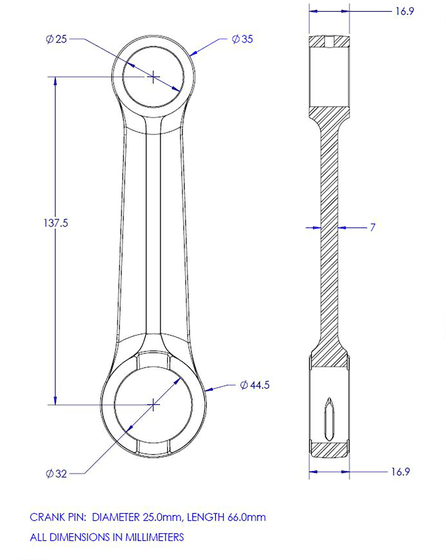 495 MX (1981 - 1981) connecting rod | VINTCO