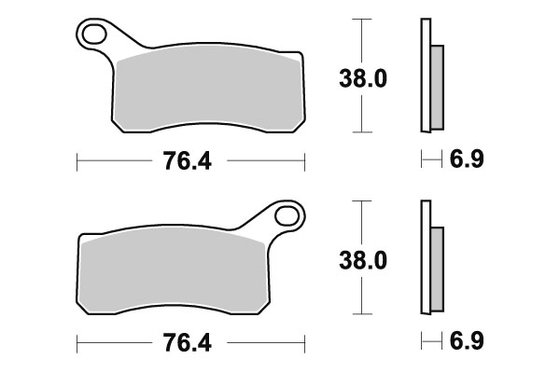 450 SX-F (2008 - 2011) sbs brakepads racing sintered | SBS