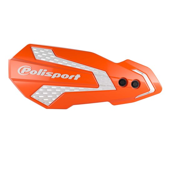 200 EXC (2014 - 2016) mx flow handguards in orange/white | POLISPORT