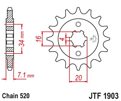 RC 125 (2014 - 2022) steel front sprocket | JT Sprockets