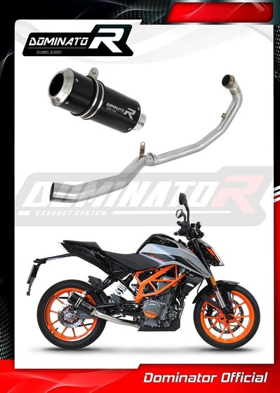 390 DUKE (2021 - 2022) full exhaust system silencer gp black | Dominator