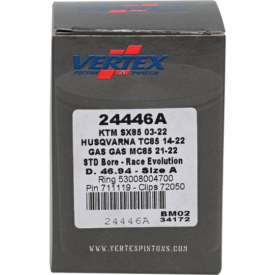 85 SX (2003 - 2023) cast race piston kit | Vertex