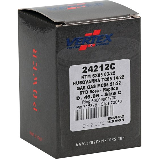 85 SX (2003 - 2023) cast replica piston kit | Vertex