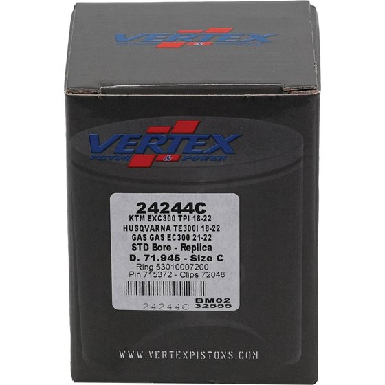 300 EXC (2018 - 2023) vertex piston kit ktm exc300 tpi 2018-22 71,935mm | Vertex