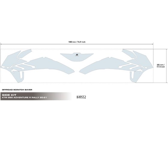 890 ADVENTURE R RALLY (2021 - 2022) ktm 890 adventure side scratch saver | UNIRACING