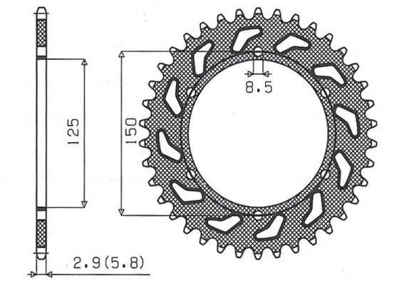 450 XC-F (2008 - 2022) rear steel sprocket - 48 teeth, 520 pitch | SUNSTAR SPROCKETS