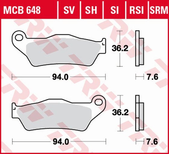 200 XC (2006 - 2016) organic brake pad for scooter - 125 | TRW