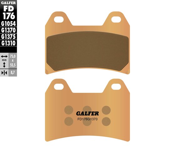 1050 ADVENTURE (2015 - 2016) street sinter brake pad | GALFER