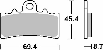 250 RC (2014 - 2015) brakepads sintered | SBS